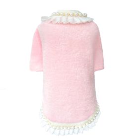 Dream Pearls Dog Sweater (Color: Baby Pink, size: SM)