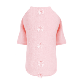 Dainty Bow Sweater (Color: Peach, size: MD)
