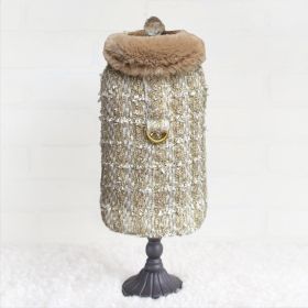 Annabella Dog Coat (Color: Gold Ore, size: LG)